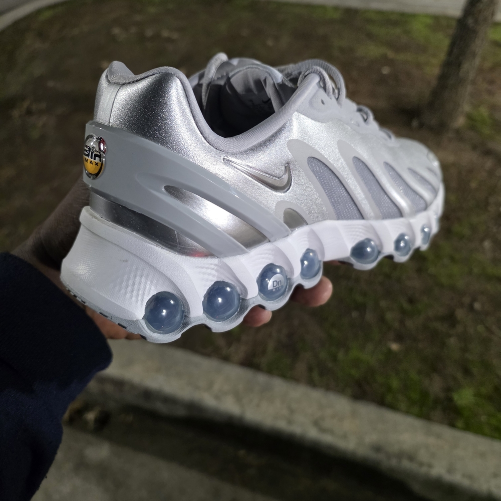 Nike Metallic Silver and White Bubble Sole Shoes
